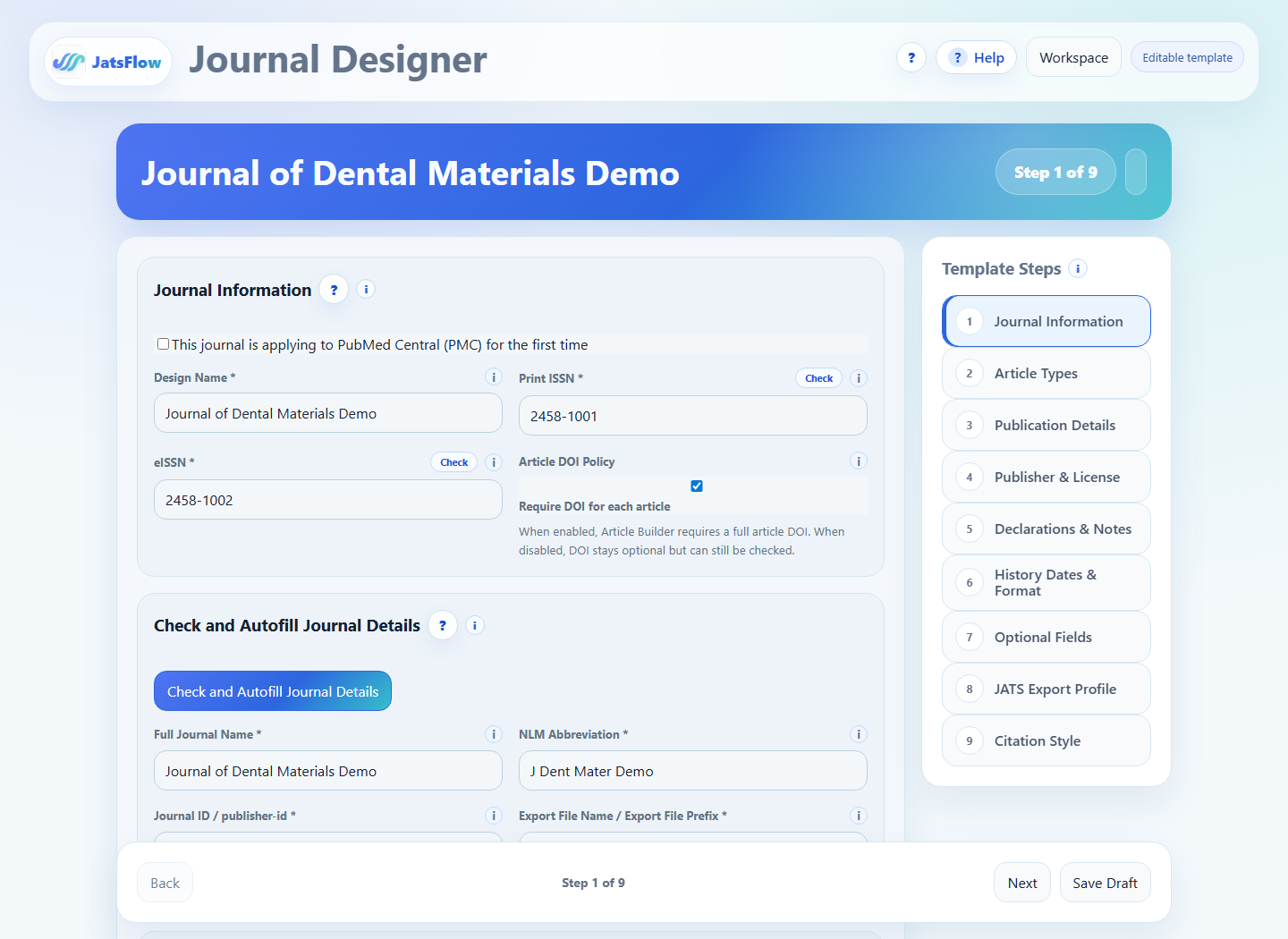 JatsFlow Studio – JATS XML, PMC Package and Journal Publishing Workflow